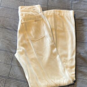 7 For All Mankind Cream Women's Trousers